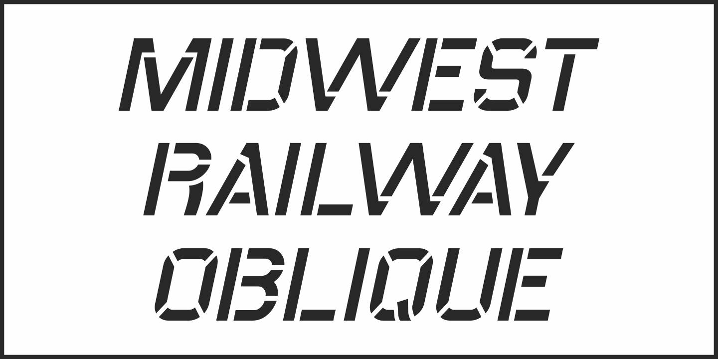 Przykładowa czcionka Midwest Railway JNL #3